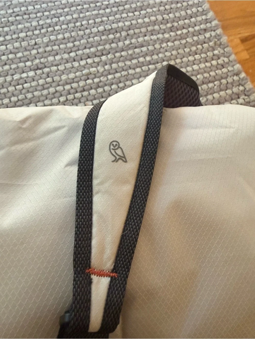 Bellroy Beige Travel Weekend Bag with Gray Handles